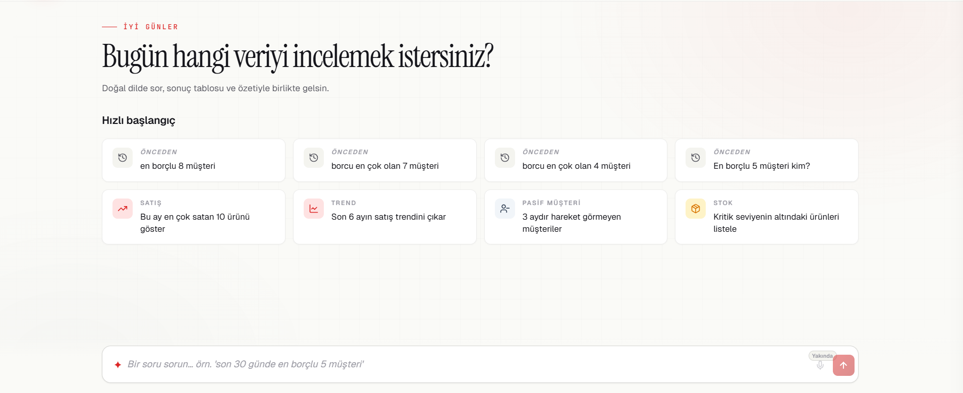 Questinal sohbet ana ekranı